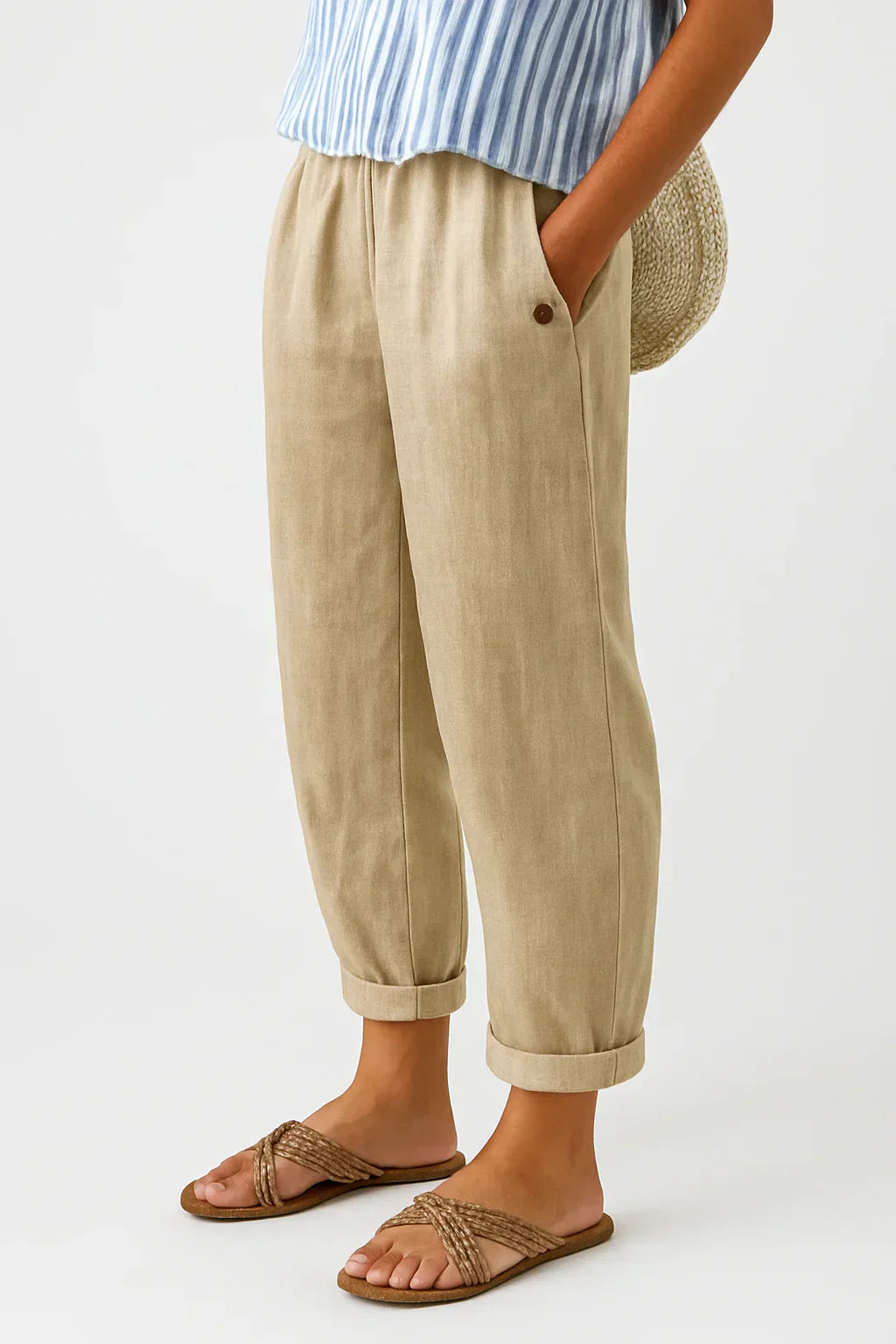 Edith | Pantaloni Confort Senza Tempo In Un Leggero Misto Lino e Cotone