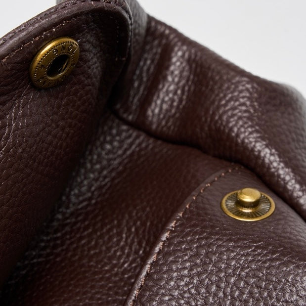 Borsa Tote Minimalista Morbida in Vera Pelle Retro