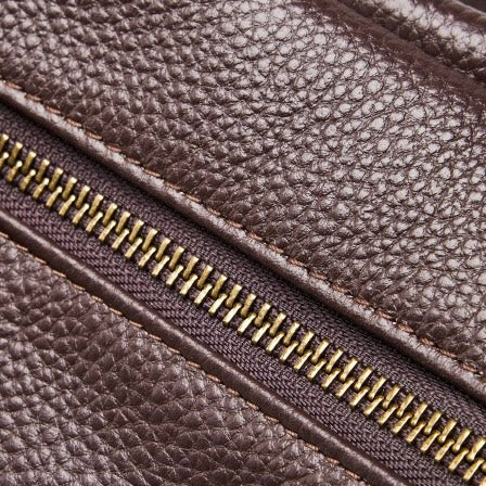 Borsa Tote Minimalista Morbida in Vera Pelle Retro