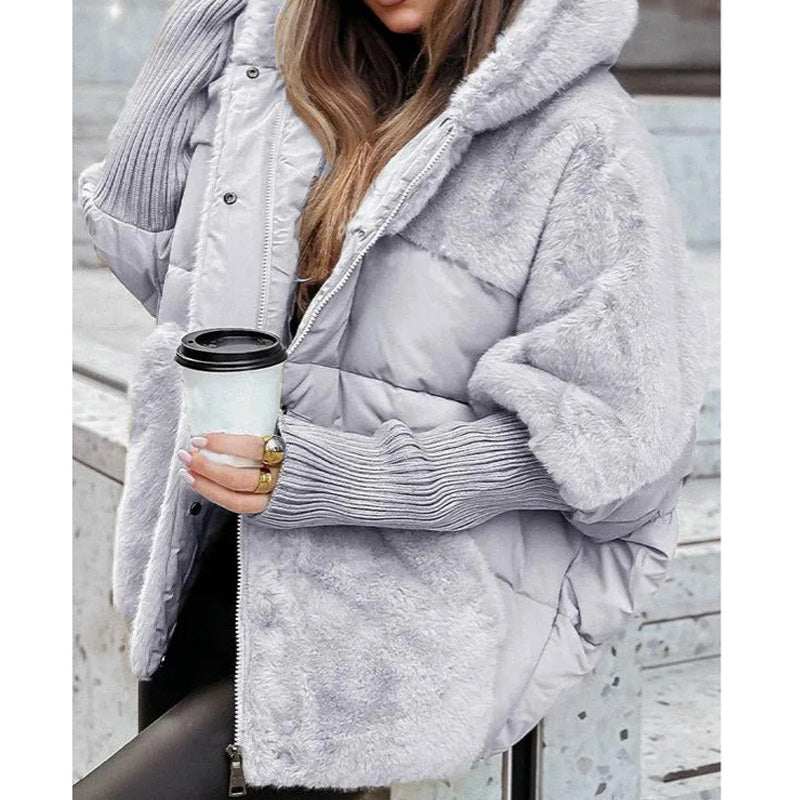 JESSIE | GIUBBOTTO PATCHWORK CON CAPPUCCIO