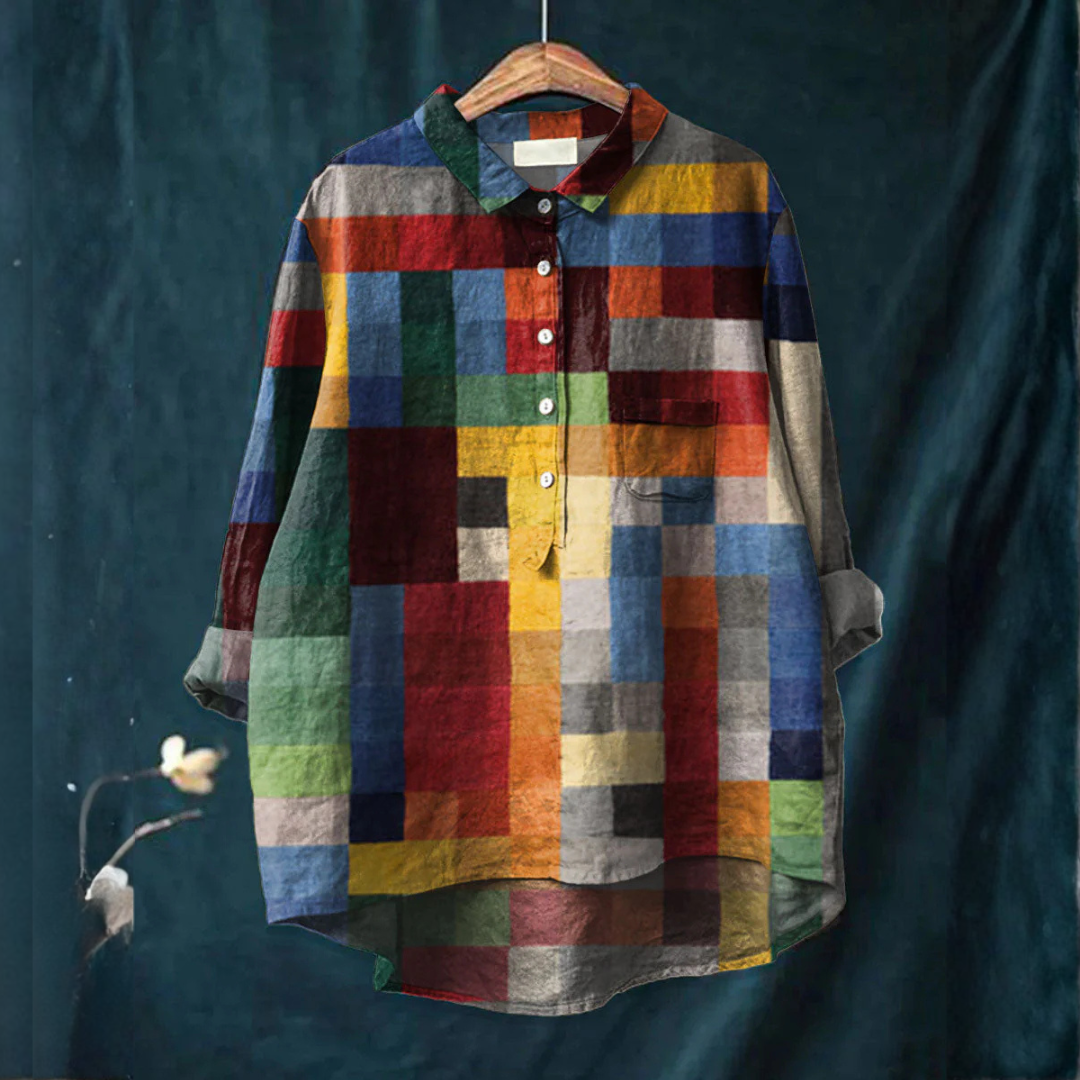 Seraphina™ | Blusa in Lino Elegante con Stampa