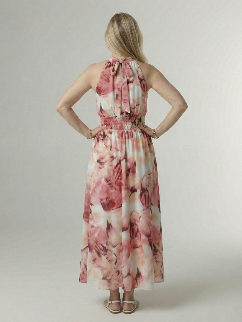 Sylin | Abito Midi con Collo all'Americana e Arricciatura