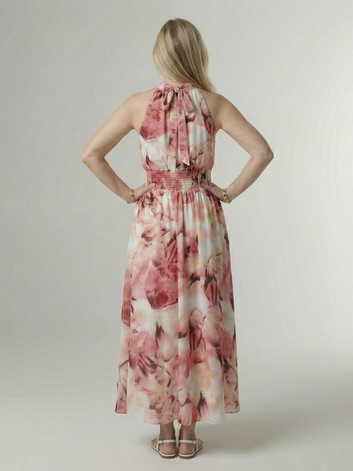 Sylin | Abito Midi con Collo all'Americana e Arricciatura