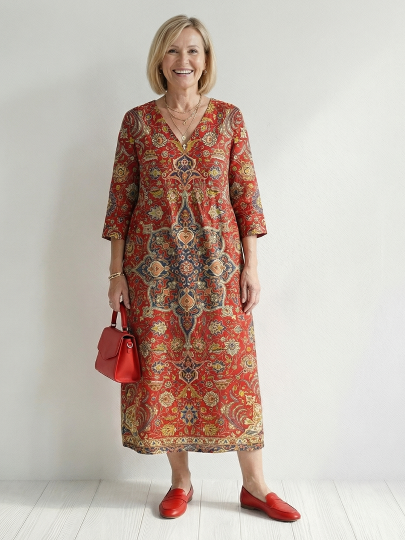 Carter | Abito Midi Patchwork Comodo