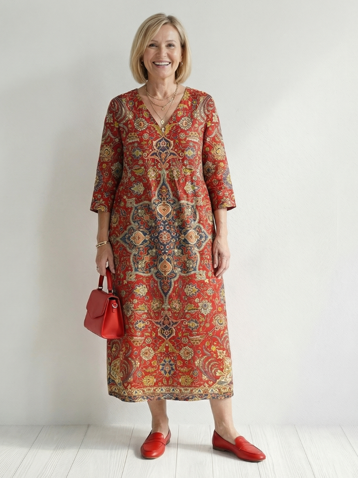 Carter | Abito Midi Patchwork Comodo