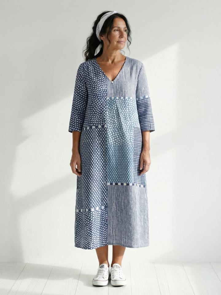 Nolan | Abito Midi Patchwork Fit