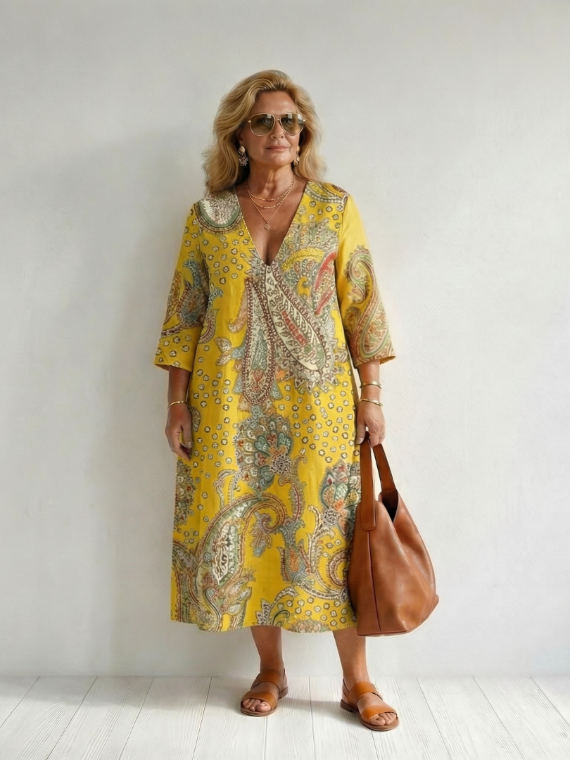 Rowan | Abito Midi Paisley Morbido