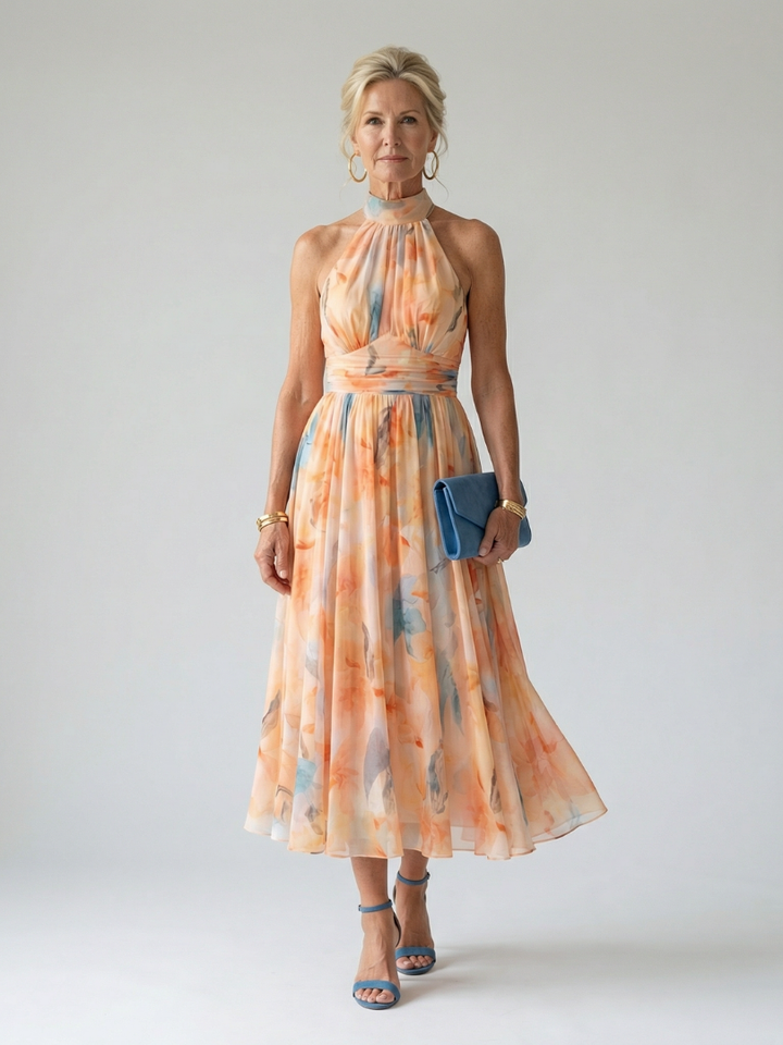 Elin | Abito Midi Halter Morbido
