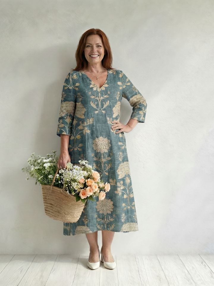 Skye | Abito Midi Floreale dalla Forma Delicata