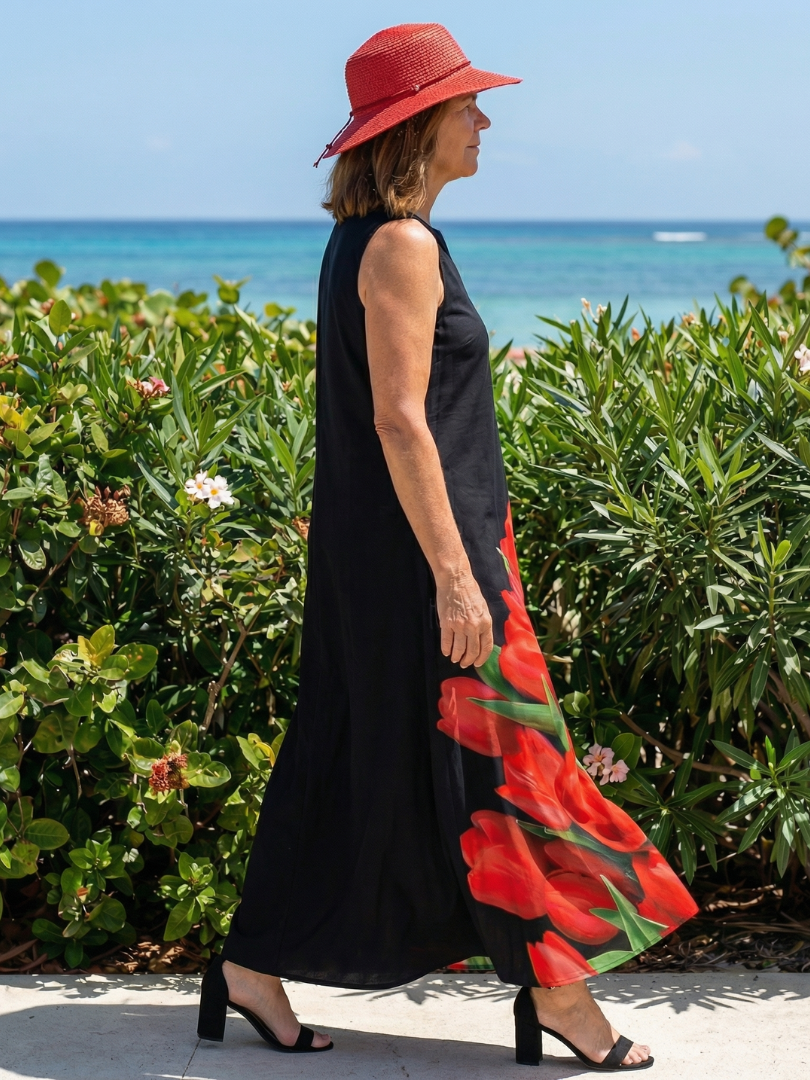 Cylia | Abito Maxi Rosa Morbida