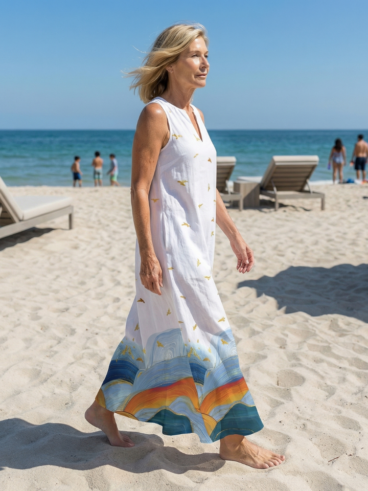 Caelia | Abito Maxi dalla Linea Serena