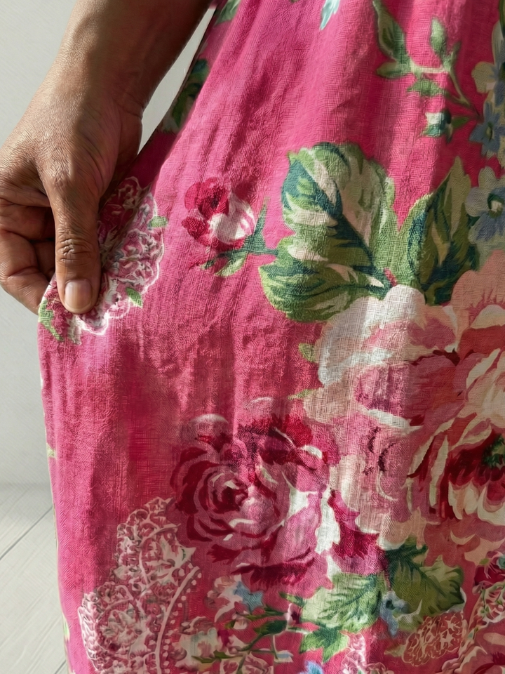 Freya | Abito Midi Giardino in Fiore