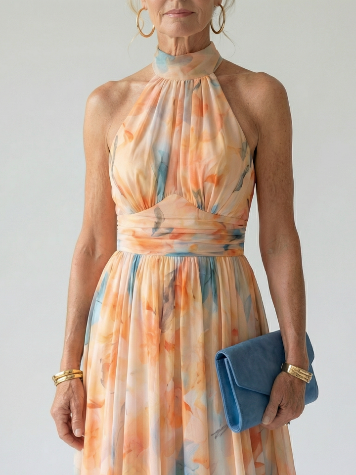 Elin | Abito Midi Halter Morbido