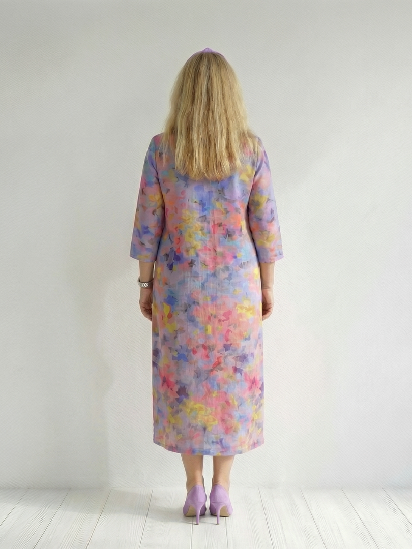 Benson | Vestito Midi a Fiori Astratti