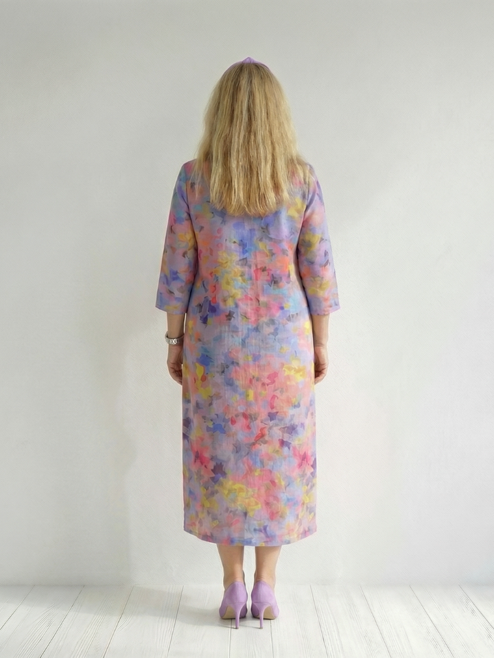 Benson | Vestito Midi a Fiori Astratti