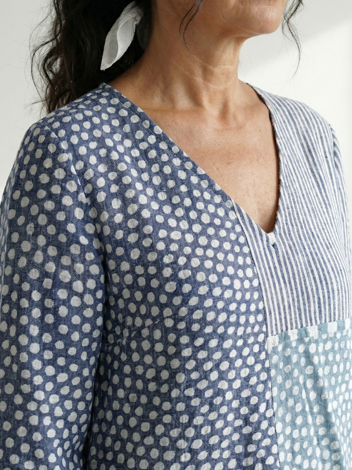 Nolan | Abito Midi Patchwork Fit