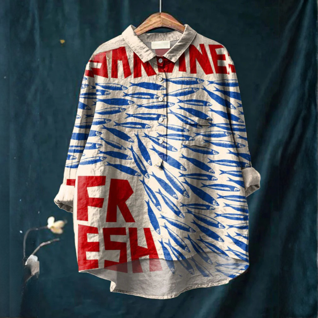 Ocean | Maglietta con Stampa Sardine Fresche