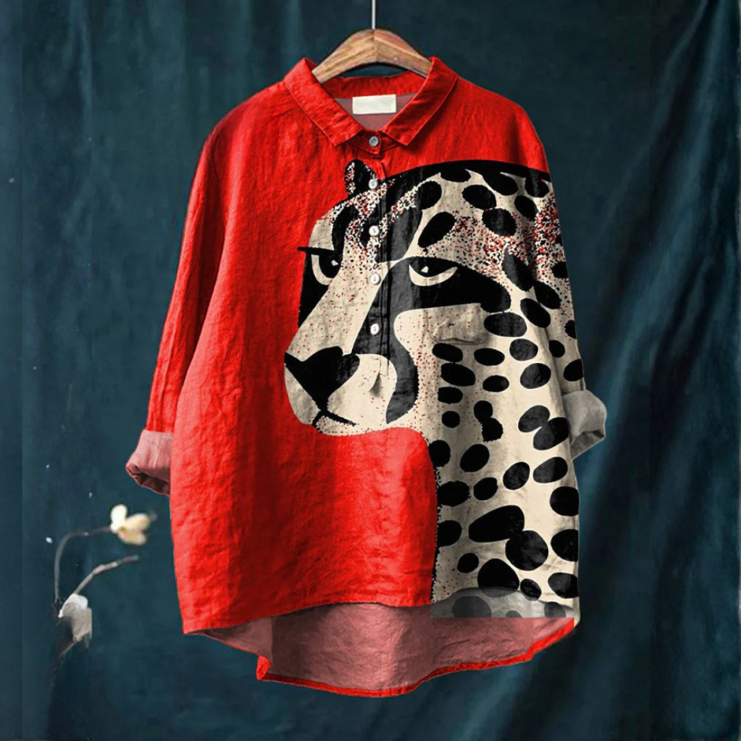 Nala | Camicia con Stampa Leopardo Audace