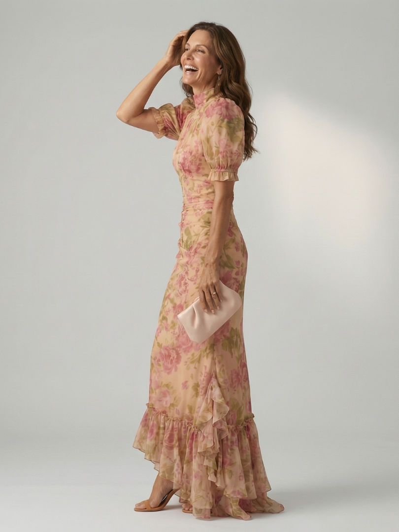 Vianne | Abito Maxi con Collo Alto Morbido