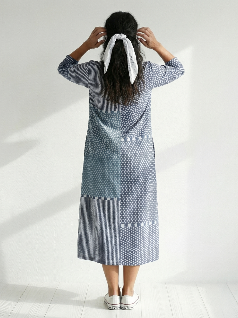 Nolan | Abito Midi Patchwork Fit