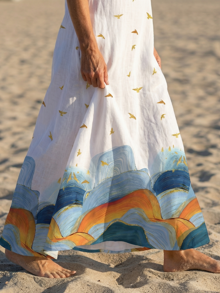 Caelia | Abito Maxi dalla Linea Serena