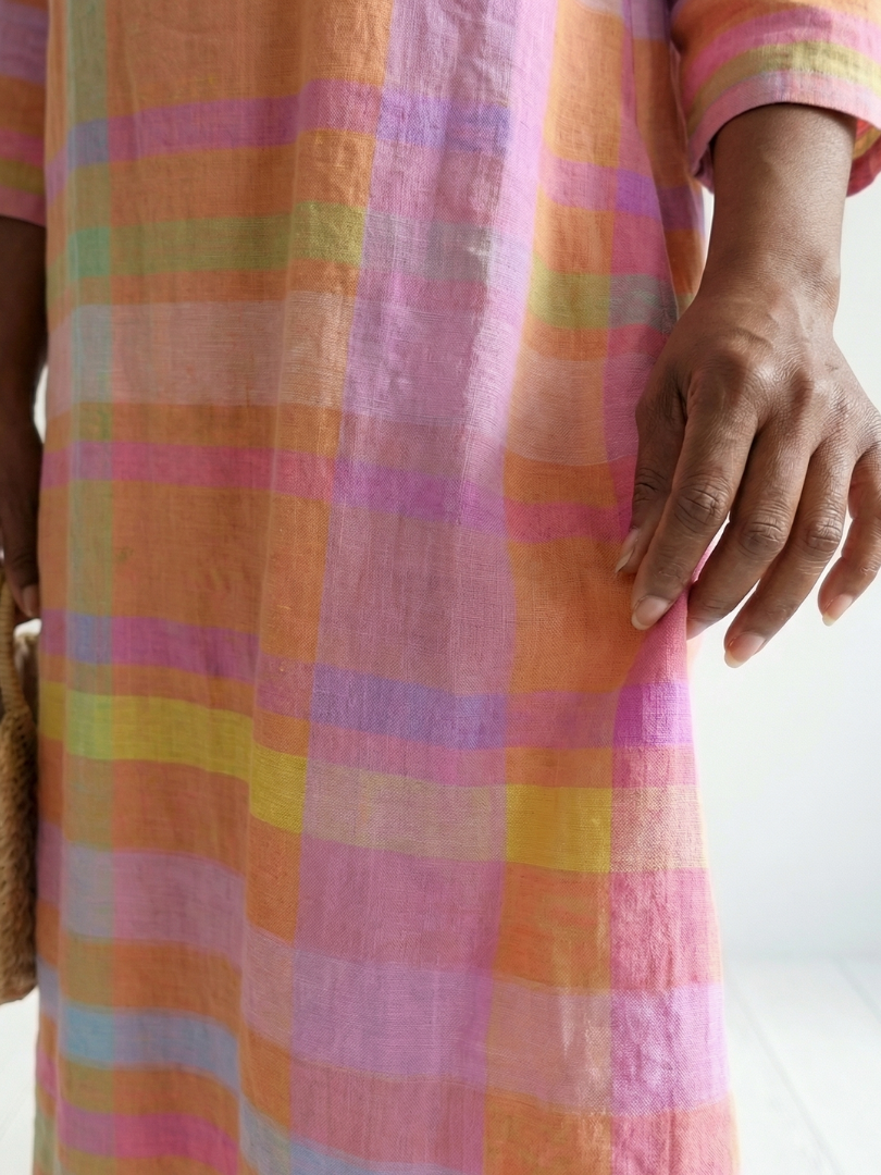 Tessa | Vestito Midi a Righe dal Drappeggio Facile