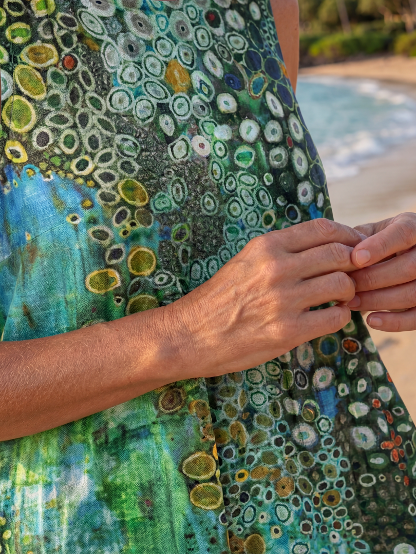 Moana | Vestito Midi Mosaico Oceano