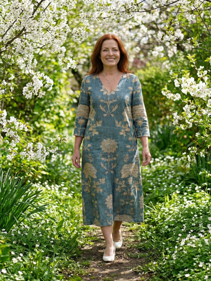 Skye | Abito Midi Floreale dalla Forma Delicata