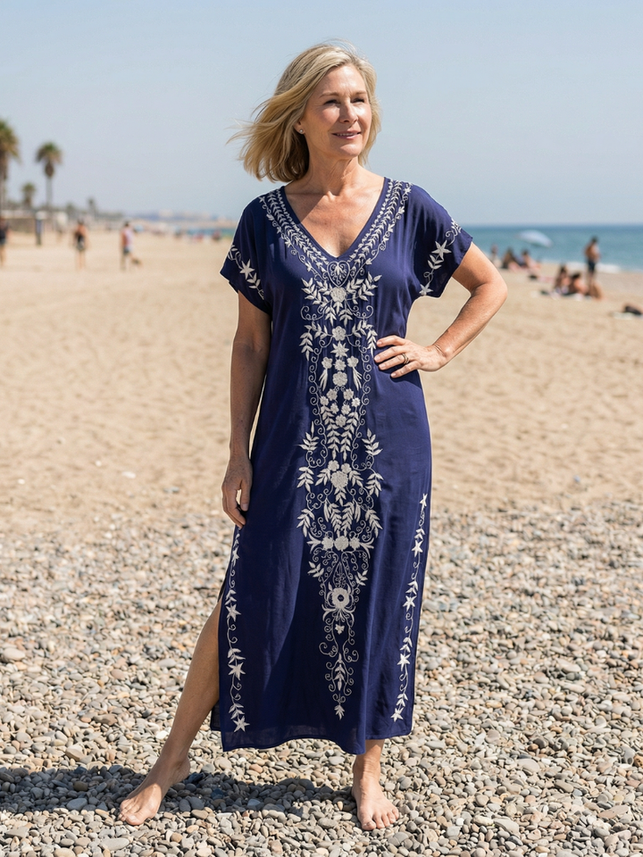 Elyra | Abito Midi Leggero con Drappeggio