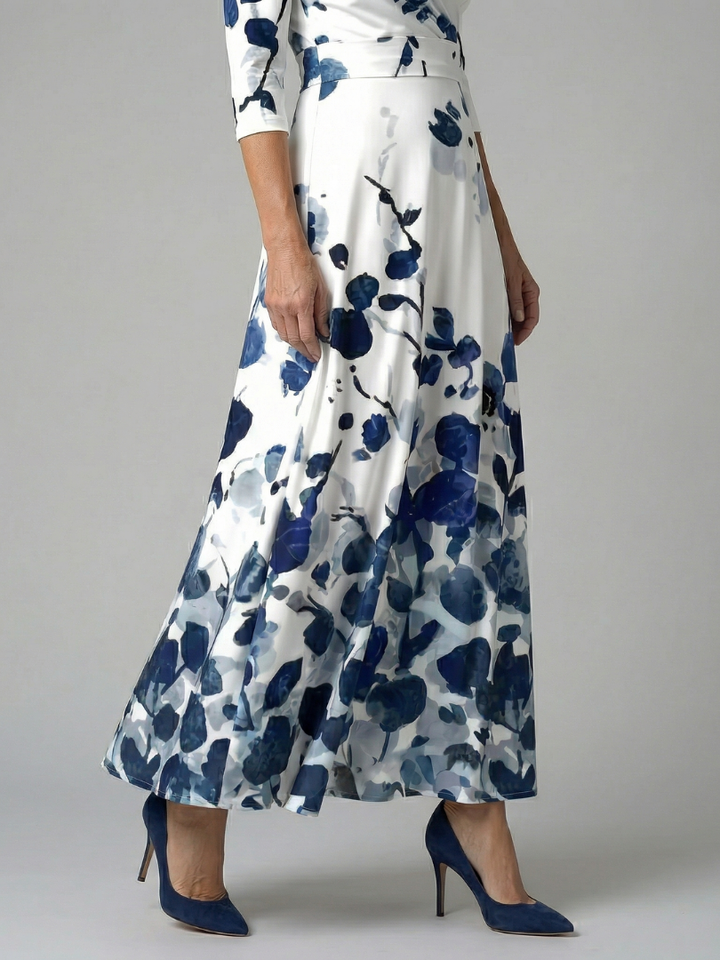 Celine | Vestito Midi con Scollo Incrociato a Portafoglio