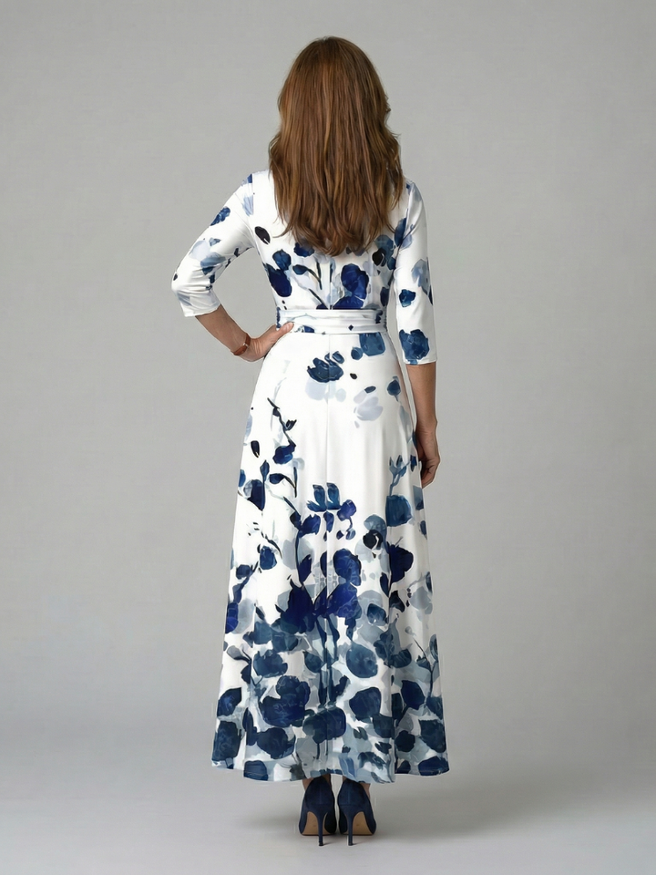 Celine | Vestito Midi con Scollo Incrociato a Portafoglio