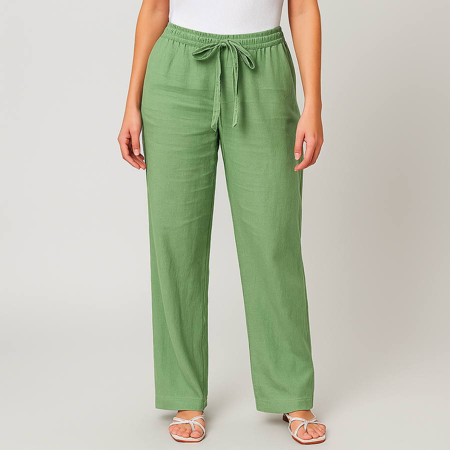 Jane | Pantaloni Eleganti in Lino con Vita Regolabile