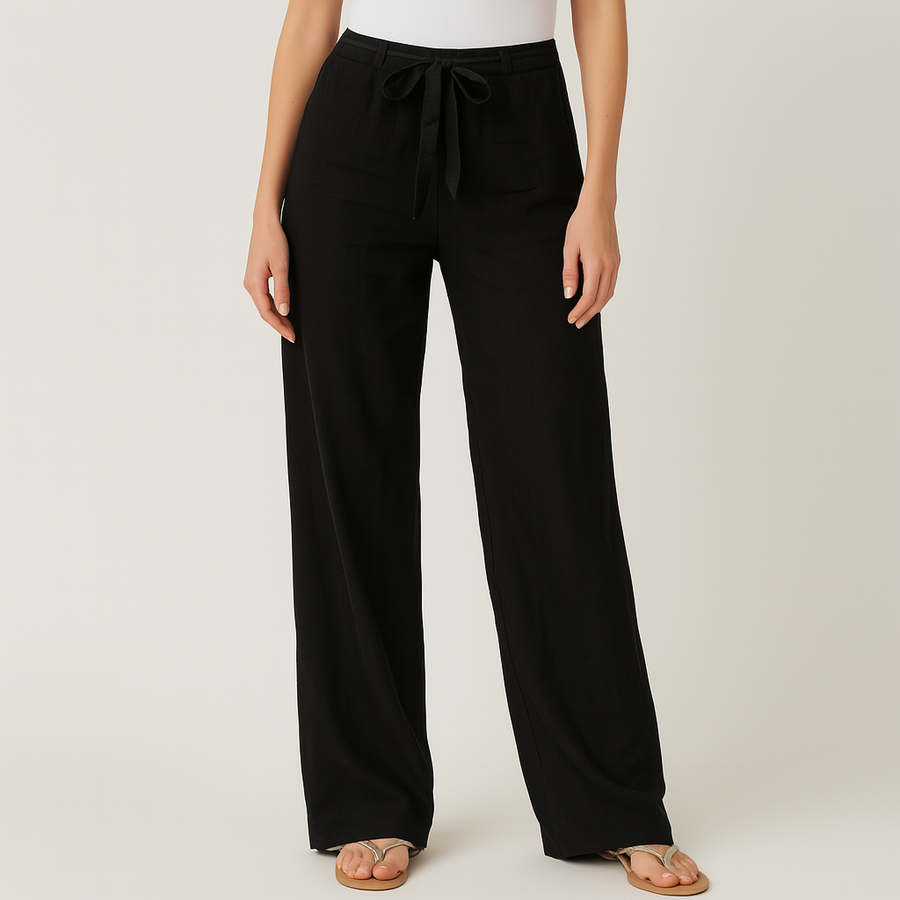 Jane | Pantaloni Eleganti in Lino con Vita Regolabile