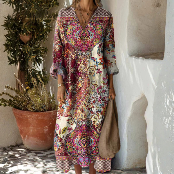 Nora Urban Bohemian Abito – L'arte incontra le eleganze autunnali