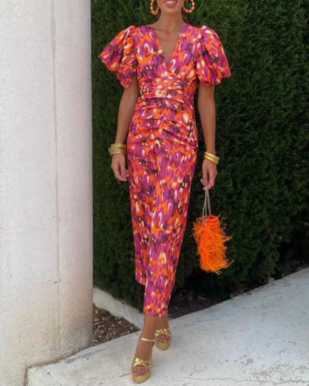 Ursula | Vivace Abito Midi Plissettato