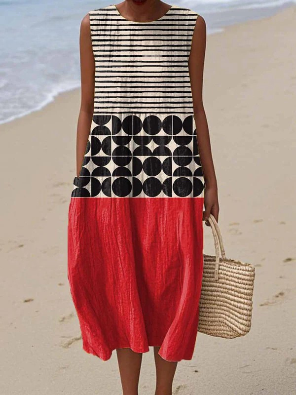 Jane™ Abito Midi Colorblock