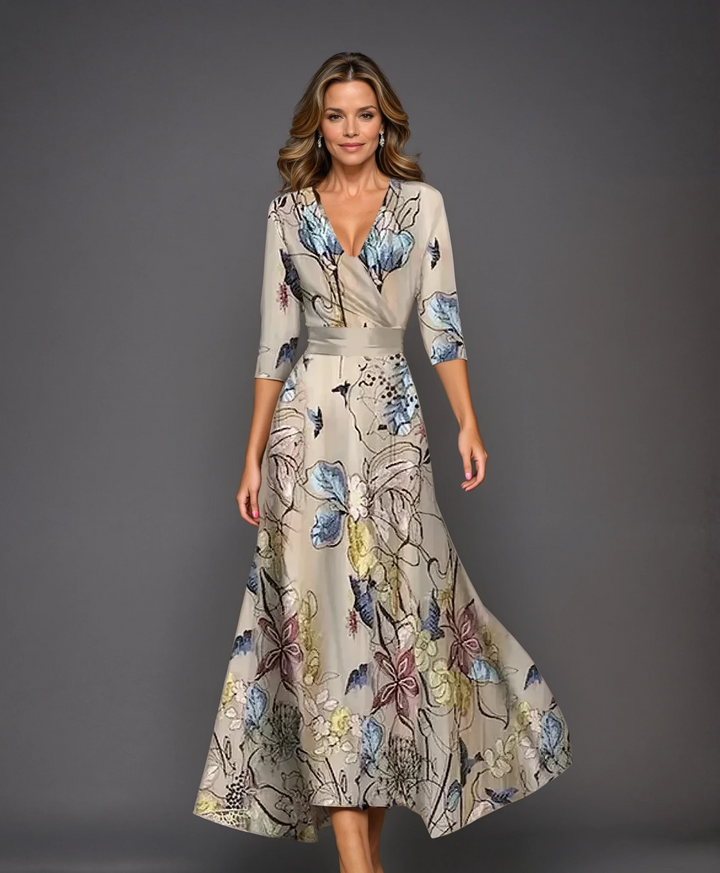 Ysa | Vestito Elegante con Motivo Floreale