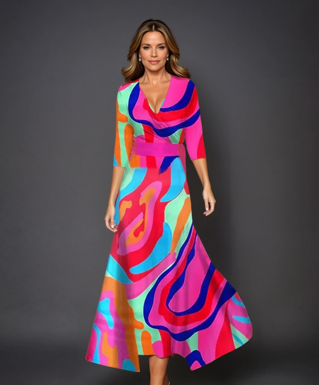 Ysa | Vestito Elegante con Motivo Floreale