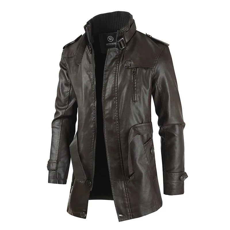 ANDRE™|GIACCA LUNGA ELEGANTE BIKER