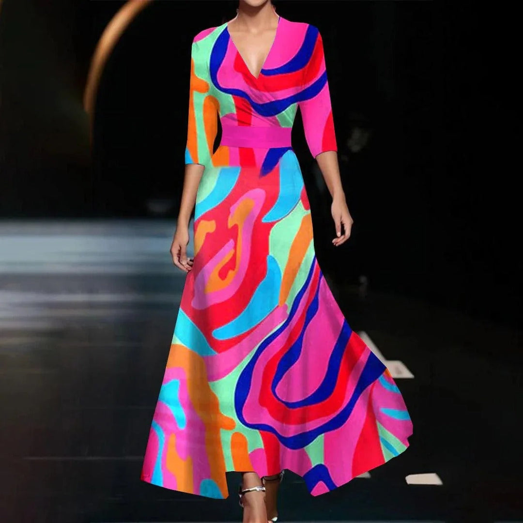 Ysa | Vestito Elegante con Motivo Floreale