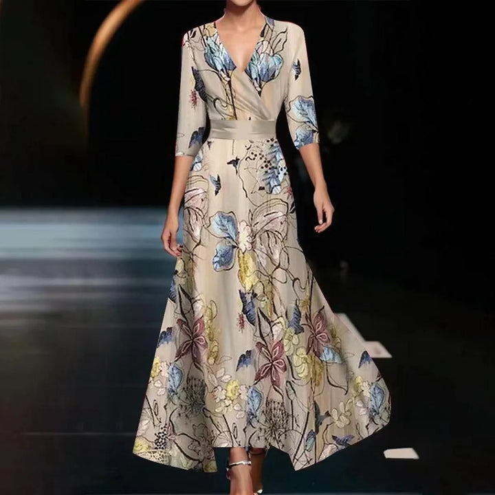 Ysa | Vestito Elegante con Motivo Floreale